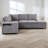 L-Shaped Upholstered Sectional Sofa Bed With Usb Ports, Ottoman And Storage-584138657
