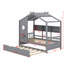 Lit maison avec lit gigogne et tablette de rangement-283694657-283694656
