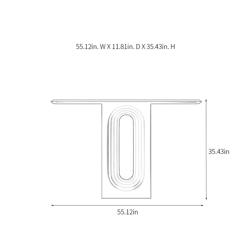 Yanell, 35.43" H x 55.12" W x 11.81" D, White