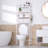 4-tier  Over The Toilet Storage Organizer Rack Freestanding Shelf  Bamboo-1302154898