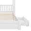 Lit pour grand lit pour enfants, lit plateforme bas avec 2 tiroirs de rangement, cadre de lit en bois avec garde-corps et toit-726663990