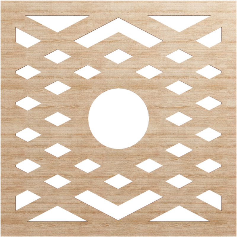 Médaillon de plafond 26 po x 6 3/4 po x P 3/4 po, Aulne, H 24 po x l 24 po x P 0,25 po