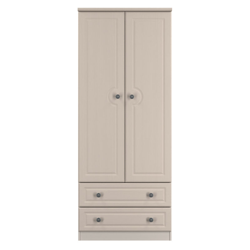 Cloninger 2 Door 2 Drawer Wardrobe, Beige