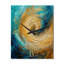Horloge murale surdimensionnée à spirales abstraites, Golden Ocean-99637375