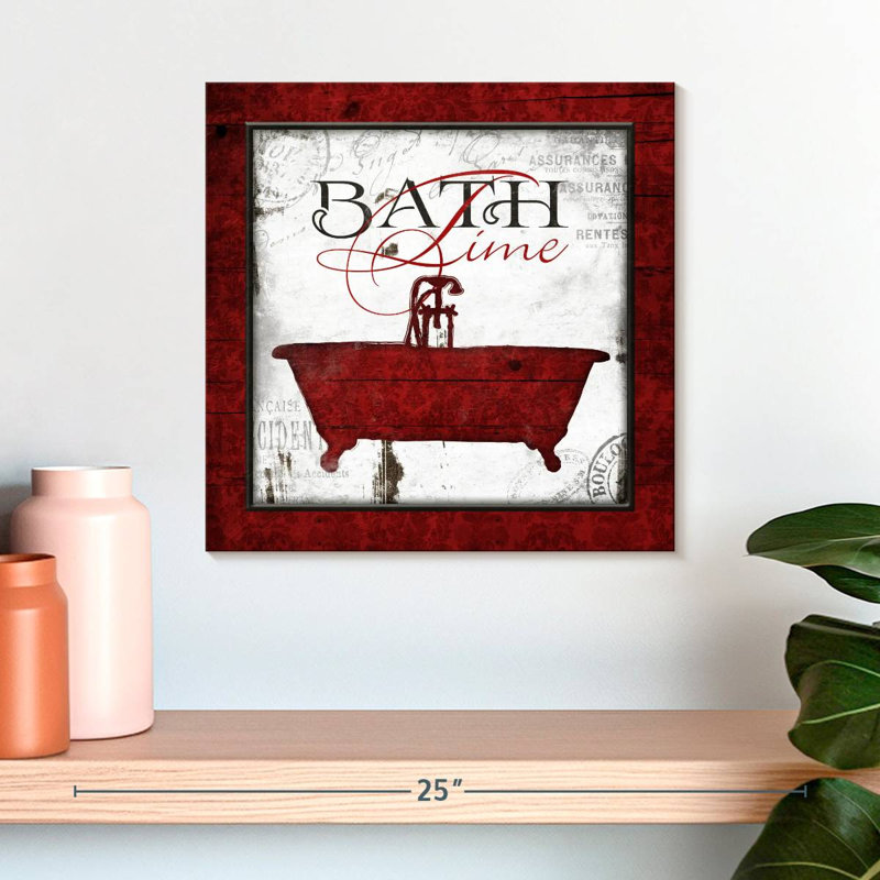 Kerrick Crimson Bath Time, H 16 po x l 16 po