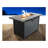 43" Smoked Glass Metal Rectangle Fire Pit-736711509