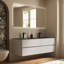 Meuble-lavabo mural double 60 po