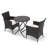 Sousa 2 - Person Wicker Patio Dining Set with Round Table