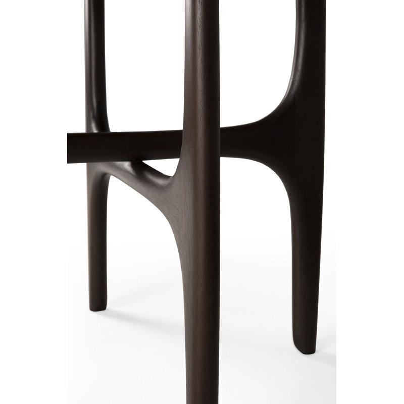 Pi Solid Wood End Table, Dark Brown
