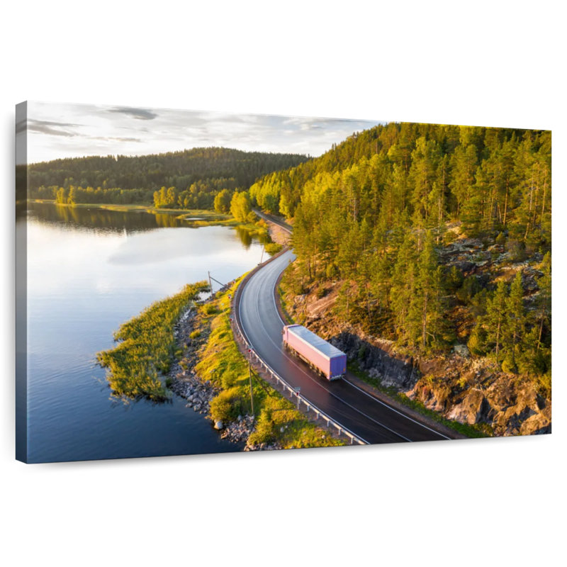 Mehar Lakeside Truck Journey, 24" H x 36" W