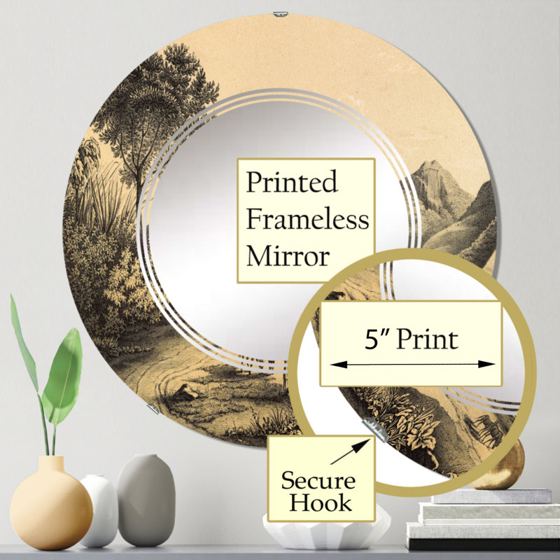 Miroir de salle de bain mural rond, 24 po x 24 po