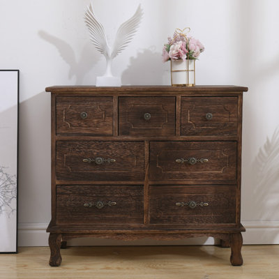 Armoire d'appoint en bois manufacturé brun foncé