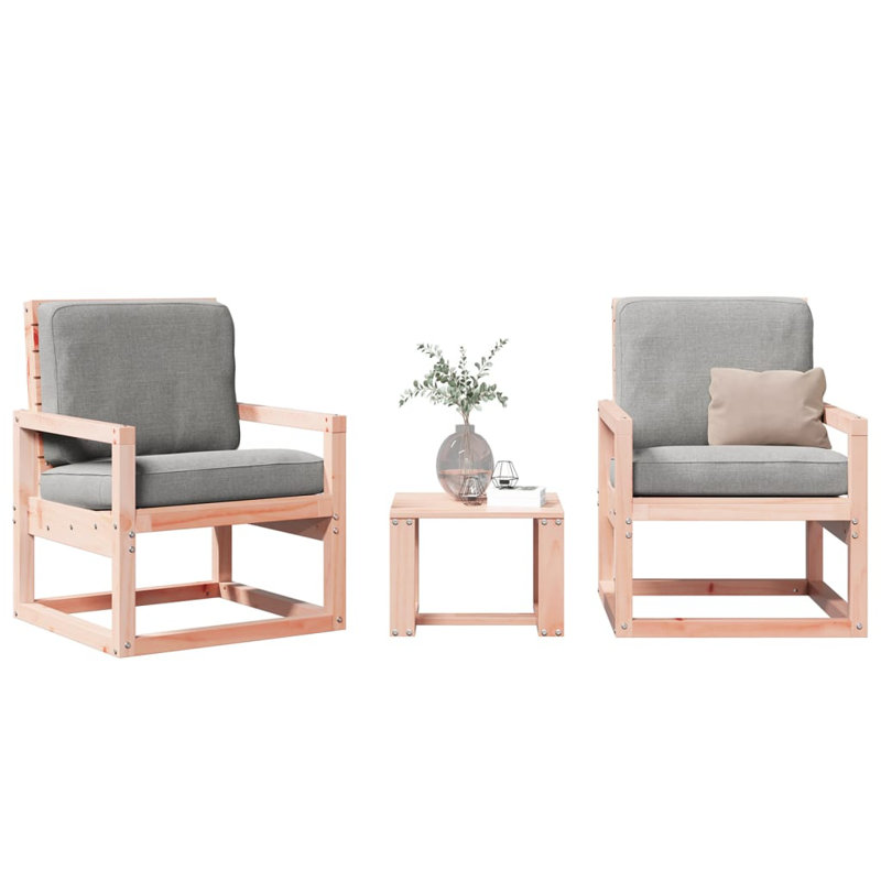 Alpen Home 3 Piece Garden Lounge Set Impregnated Wood Pine, Brown