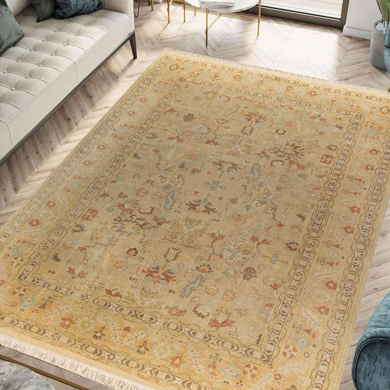 Timeless Faded Oushak Area Rug (Beige)