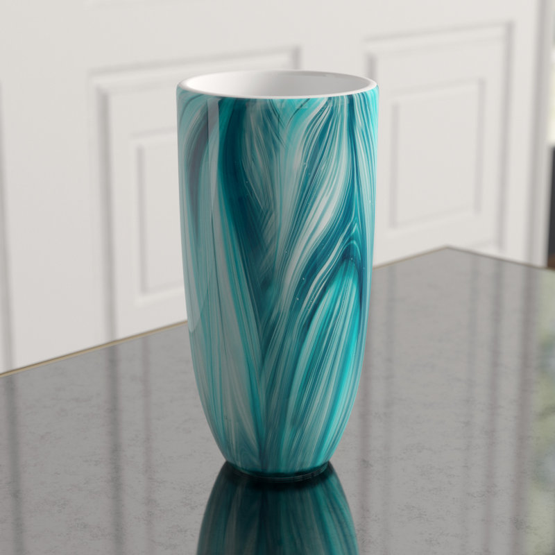 Turin Ceramic / Porcelain Table Vase, 12" H x 6" W x 6" D