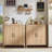 Sideboard Buffet Cabinet With Storage, 31.5" Arc-Shaped Credenza With 2 Doors & Adjustable Shelves, Mid Century Modern Coffee Bar Cabinet For Kitchen, Living Room, Entryway-54099599-64397794
