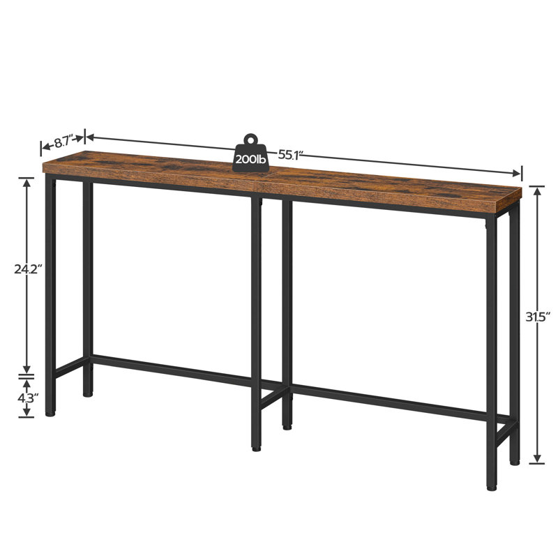 Console Montiel, H 31,5 po x l 55,1 po x P 8,7 po