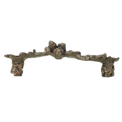 Lodge triple acorn & oak leaf 4 inch centre to centre pull in finish Oil Rub Bronze