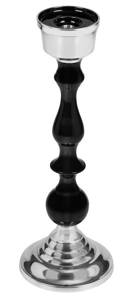 Metal Tabletop Candlestick, 16" H x 5.75" W x 5.75" D