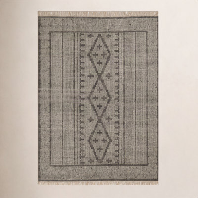 Messina Gray Brown Hand-Woven Wool Rug