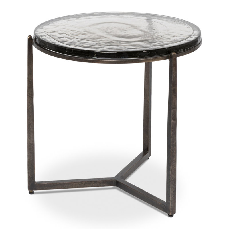 Dorsey Glass End Table, 22" H x 23" W x 22" D