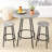 Sevon 3-Piece Bistro Set, Modern Round Counter Height Dining Set w/ 2 Stools, Metal Frame-1478070337
