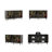 60.3" American Retro 4-Door Buffet Cabinet with Glazed Tropical Glass Doors - Black Wood & Metal Storage Console for Living Room, Dining Room, Bedroom