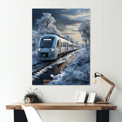Christmas Snow Train Journey III - Train Metal Wall Art