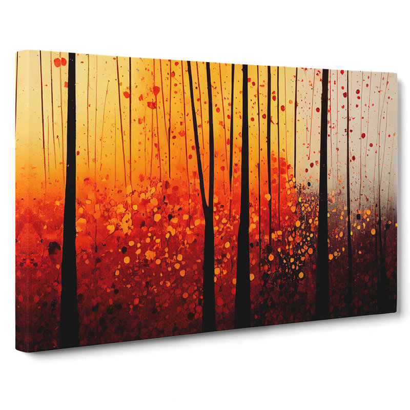 Autumn Forest Splatter Vol.1 - Wrapped Canvas, 35cm H x 50cm W