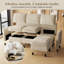 Canapé modulaire surdimensionné en U surdimensionné, sièges cachés pour rangement pour salle familiale-64800468