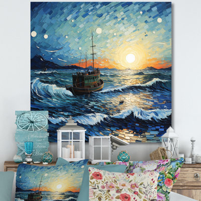 " Vangogh Seascape With Fishing VI "