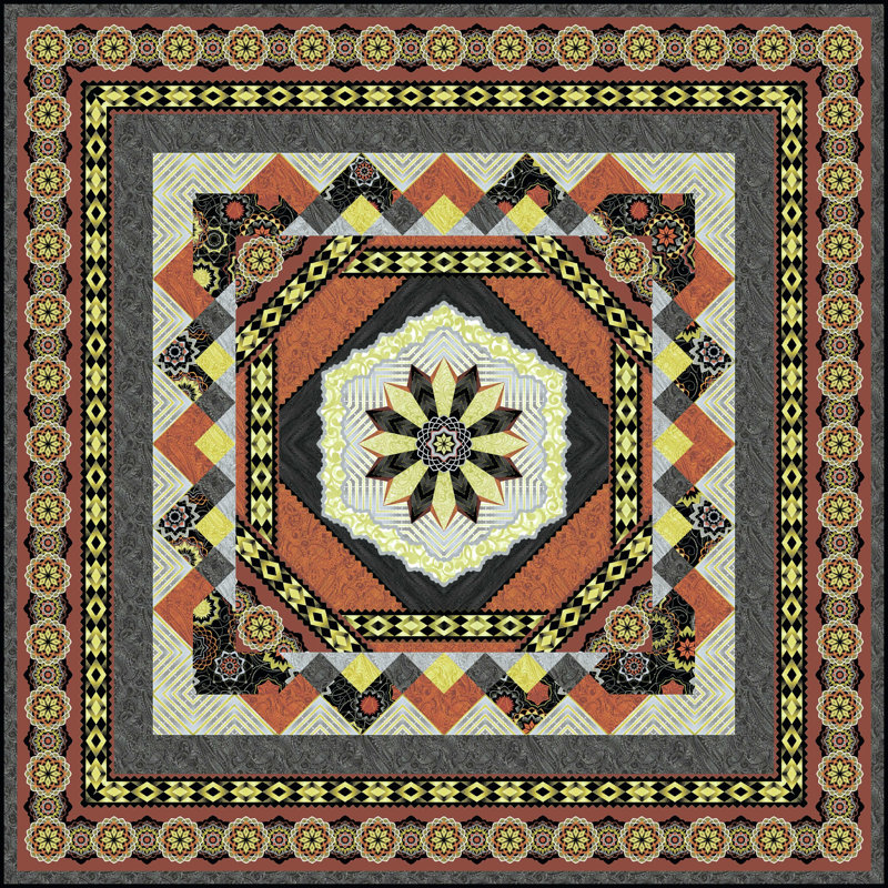 «Endeavour Quilt II» par Katia Hoffman, impression sur toile tendue, H 36 po x l 36 po x P 1,25 po