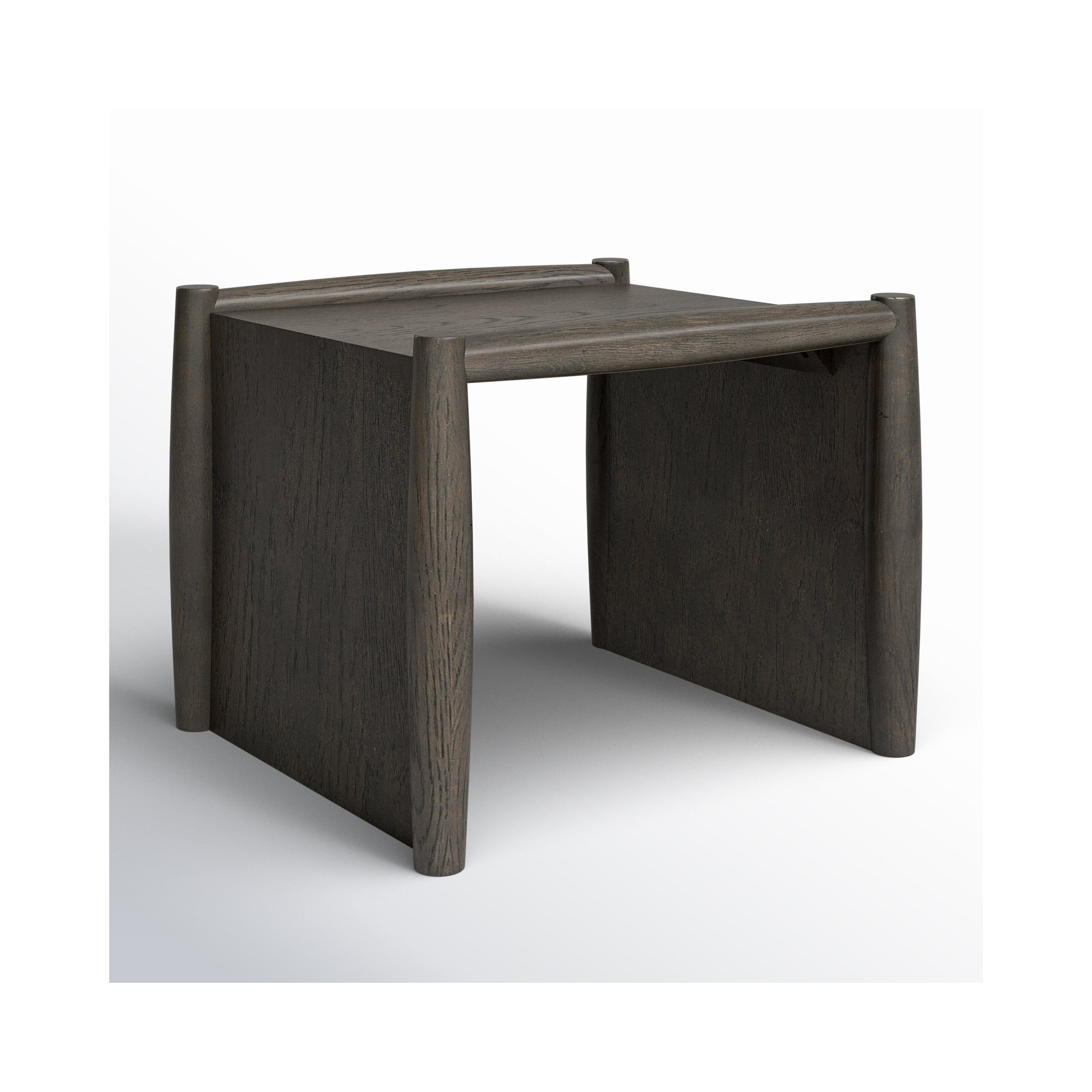 Cayenne Solid Wood End Table, Black