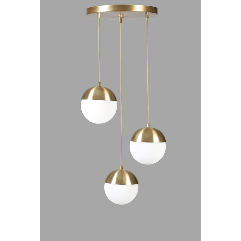 Chandle Chandelier, Gold/White