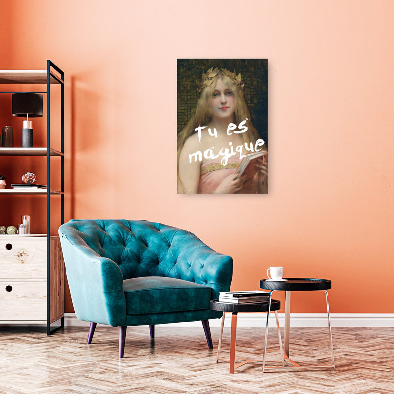 Serene Goddess With Book Elegant Ethereal Serene Portrait Wall Art Print 1 Piece Wrapped Canvas Wall Art