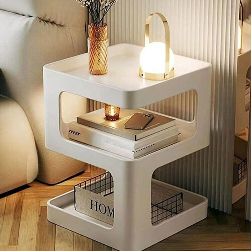 Metal Nightstand Small End Table Modern Side Table Accent Bedside Table 3 Tier Night Stands Bed Side Table For Living Room Bedroom Outdoor Entryway