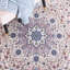 Tucson Secret Garden Washable Non-Slip Area Rug in Beige & Light Blue-292740176