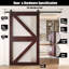 Porte de grange non assemblée et fini en verre avec motif à flèche 42 po x 84 po Homacer Red Homacer de Homacer-128796272