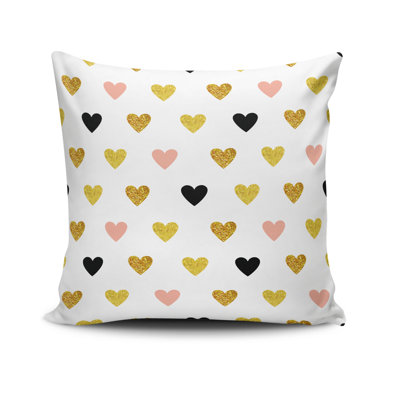 Housse de coussin décorative Ermadine, 17 x 17 pouces, 50% coton / 50% polyester | Lavable à la machine à 104 ° F, repassable, fermeture à glissière dissimulée | Parfait pour le salon, la chambre à coucher et la décoration intérieure élégante