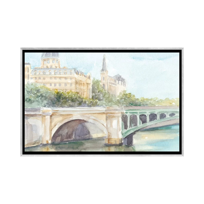 Français Bridge Study IV par Ethan Harper-reproduction d’art, H 32 po x l 48 po x 1,5 po, Toile avec cadre argenté