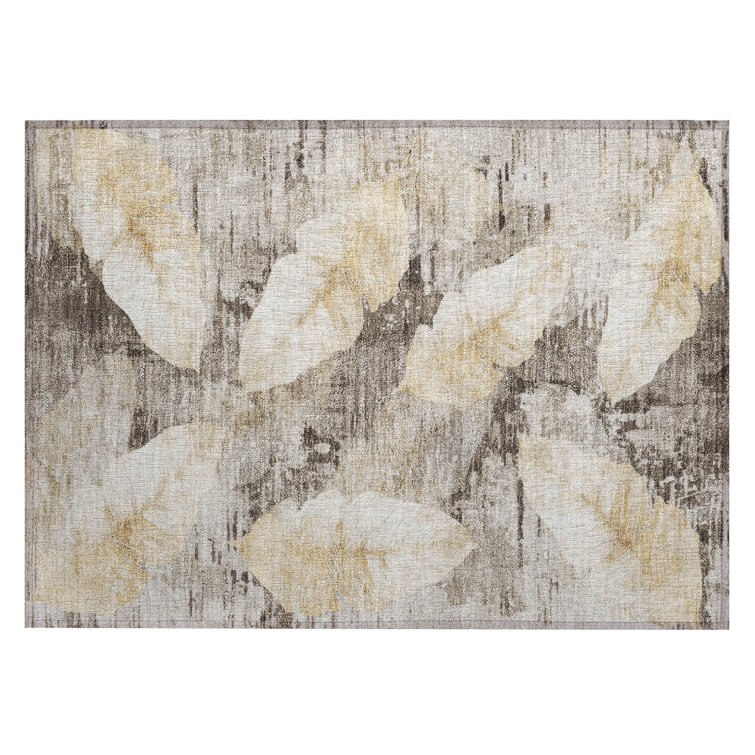 Machine Washable Indoor/Outdoor Arline ACN2172 Floral Rug