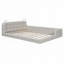 Lit plateforme tapissier en similicuir avec 2 lampes de lecture-881905773