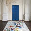 Mariposa Cowhide Area Rug in Ivory/Orange/Yellow/Blue-543517905