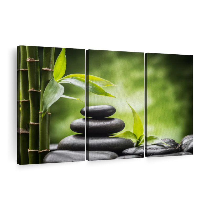 Nature " Zen Spa " 3 - Pieces, 24" H x 38" W x 1.25" D