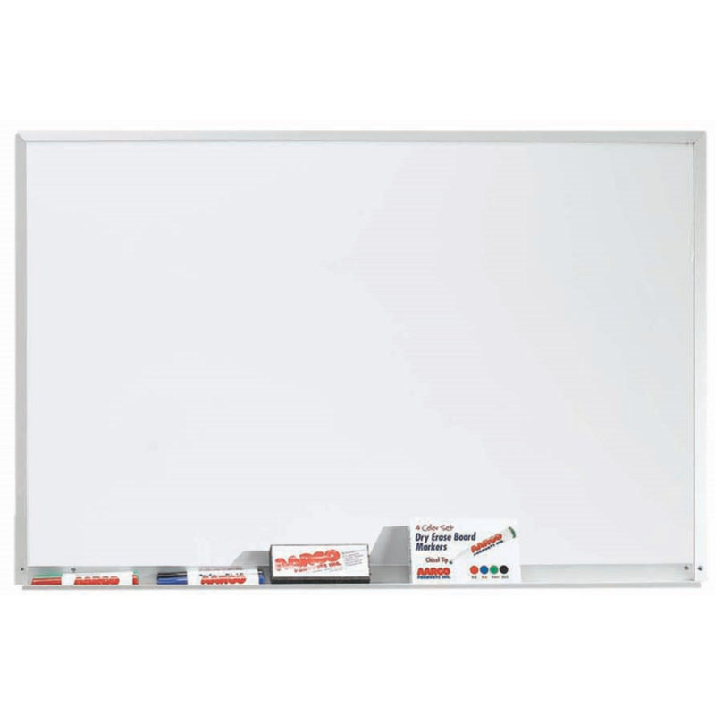 AARCO Yes Porcelain Wall Metal Whiteboard, 2' H x 3' L