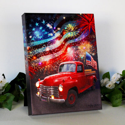 Toile de fond avec feu d'artifice 8x6