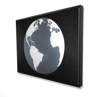 Earth Satellite View Print On Canvas