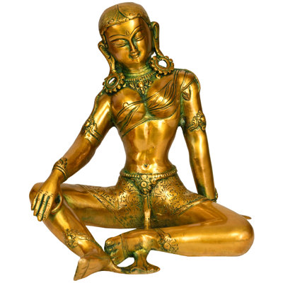 Statue de Tara verte en laiton fabriquée à la main 8 po - déesse bouddhiste tibétaine pour décoration intérieure, autel de méditation et protection spirituelle - art sacré traditionnel