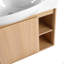 Meuble-lavabo mural 26 po avec lavabo en céramique blanche et porte à fermeture en douceur, emballage KD