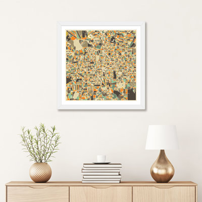 «Abstract City Map of Atlanta» par Jazzberry Blue - impression sur toile tendue